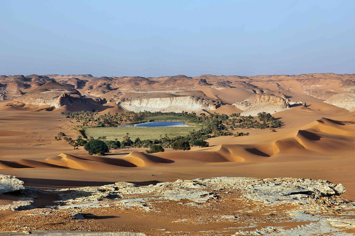Paradies in der Wüste Seenlandschaften in